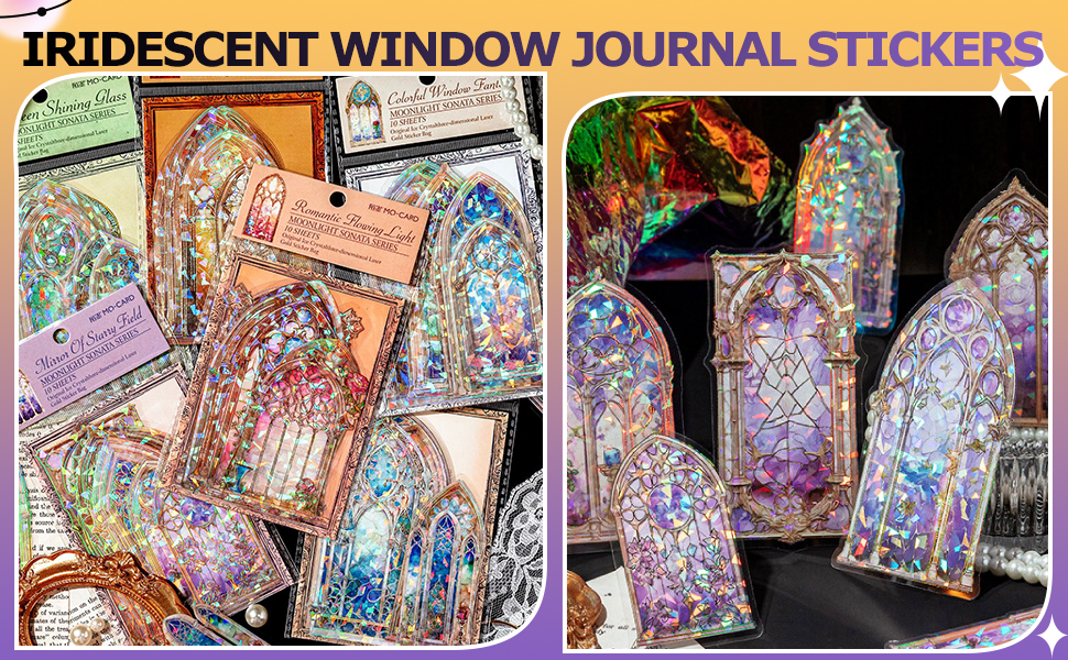 stained glass window stickers journal